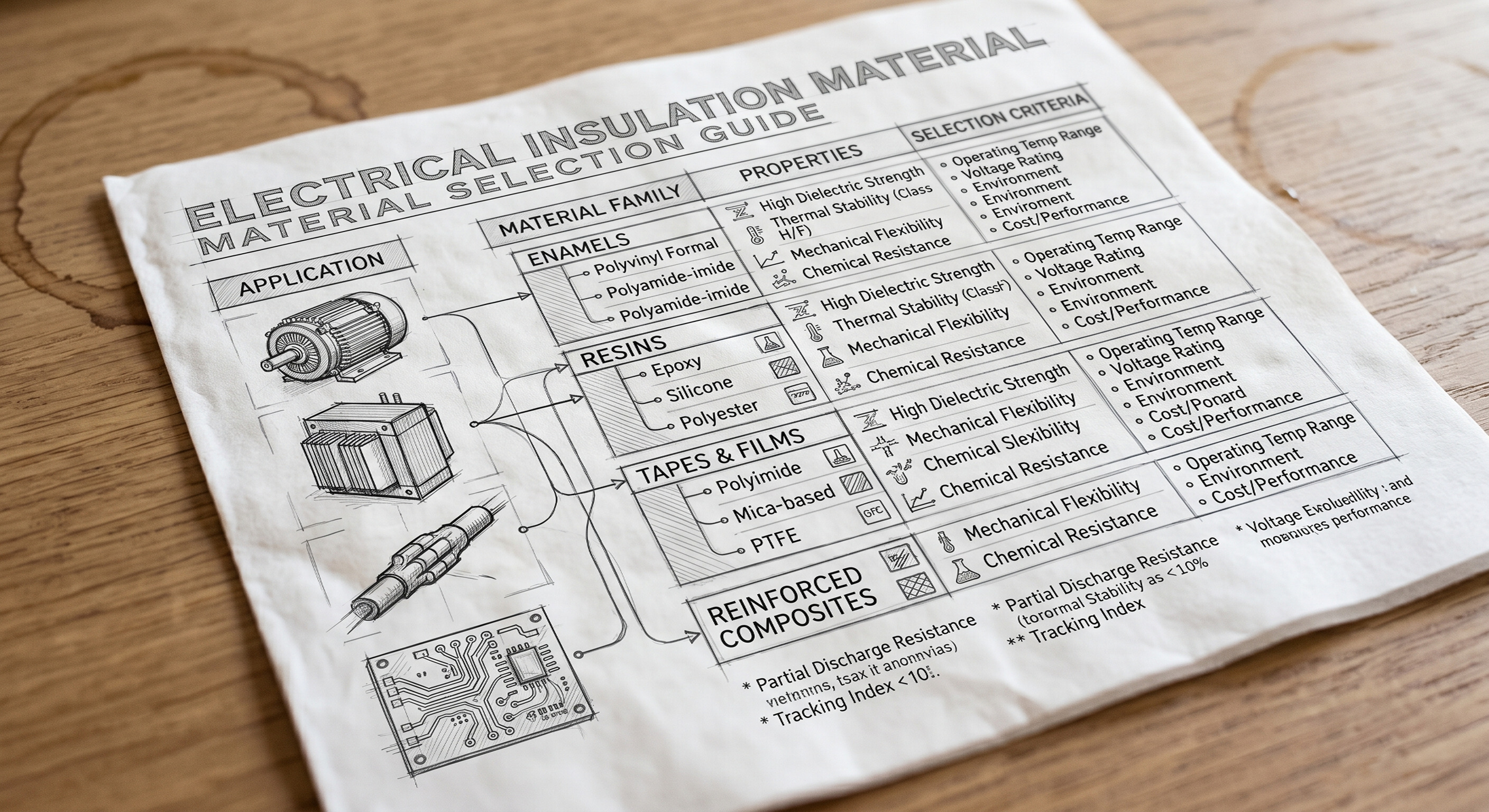 Electrical insulation material selection guide — pressboard, FRP, kraft paper, NMN laminates laid out by application