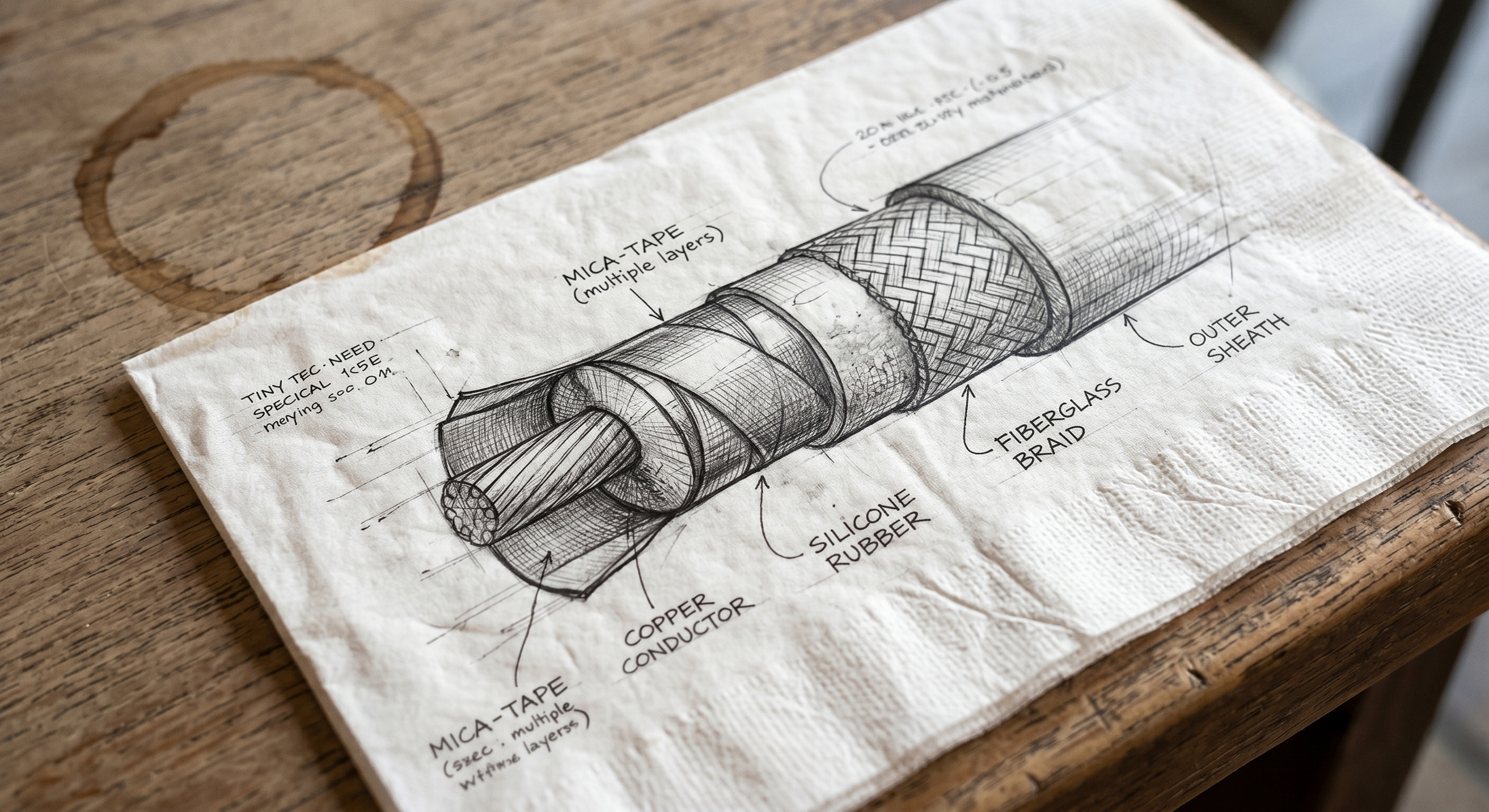 Mica tape close-up showing mica paper layer with glass fibre backing
